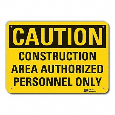 Caution Sign 7 inx10 in Plastic