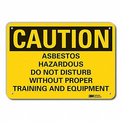 Caution Sign 7 in x 10 in Plastic