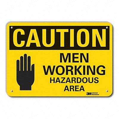 Caution Sign 7 inx10 in Plastic