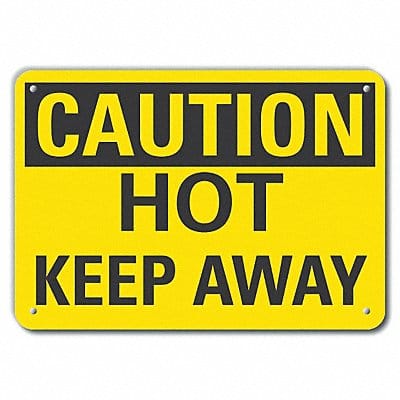 Caution Sign 7 in x 10 in Plastic