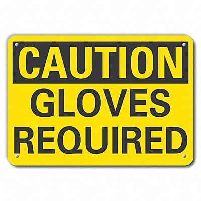 Caution Sign 7 inx10 in Plastic