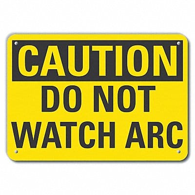 Caution Sign 7 in x 10 in Plastic