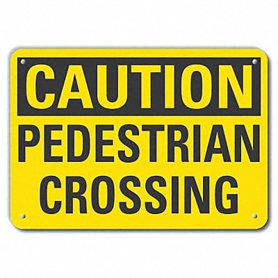 Pedestrian Traffic Sign 7inx10in Plastic