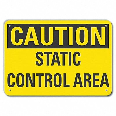 Caution Sign 7 in x 10 in Plastic