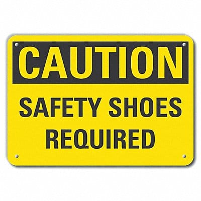 Caution Sign 7 in x 10 in Plastic