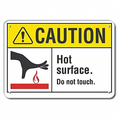 Caution Sign 7 in x 10 in Plastic