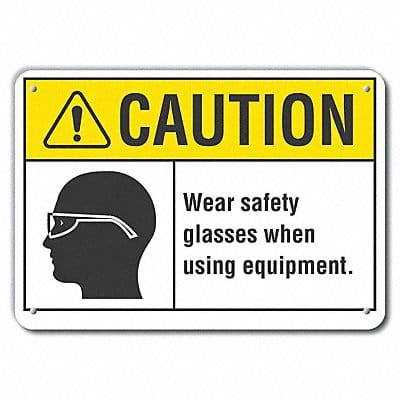 Caution Sign 7 inx10 in Plastic