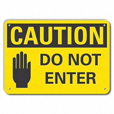 Caution Sign 7 inx10 in Plastic