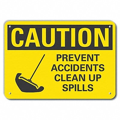 Caution Sign 7 inx10 in Plastic