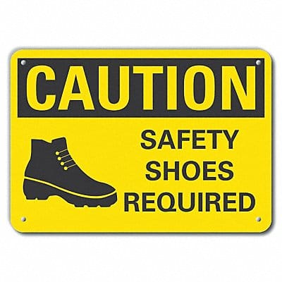 Caution Sign 7 in x 10 in Plastic