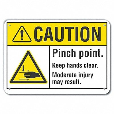 Caution Sign 7 inx10 in Plastic