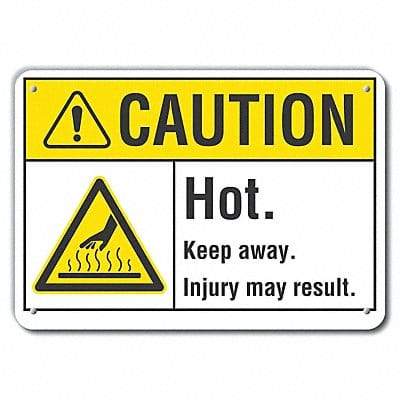 Caution Sign 7 in x 10 in Plastic