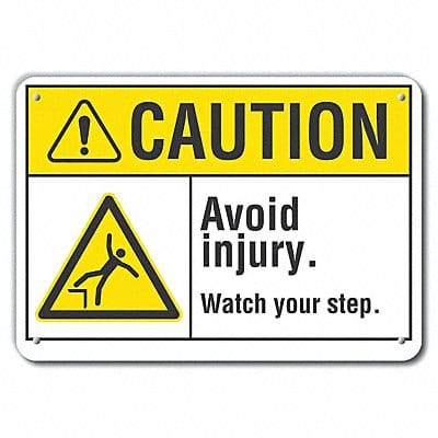 Caution Sign 7 inx10 in Plastic