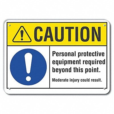 Caution Sign 7 inx10 in Plastic