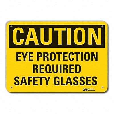 Caution Sign 10 inx14 in Plastic