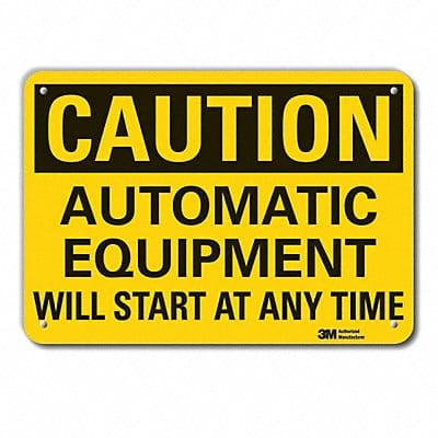 Caution Sign 10 inx14 in Plastic