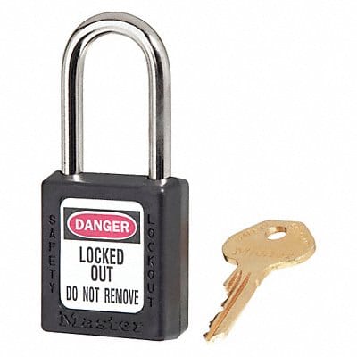 D1944 Lockout Padlock KA Black 1-3/4 H