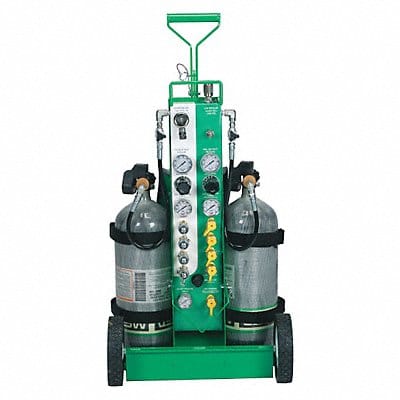 Air Cylinder Cart Green D-Grip Handle