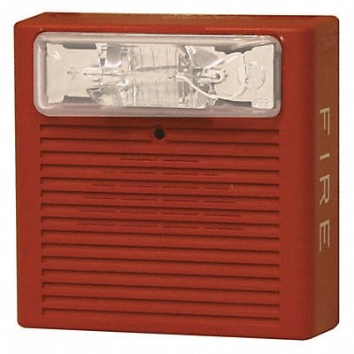 Horn Strobe Red 0.170A Wall Mnt 115 CP