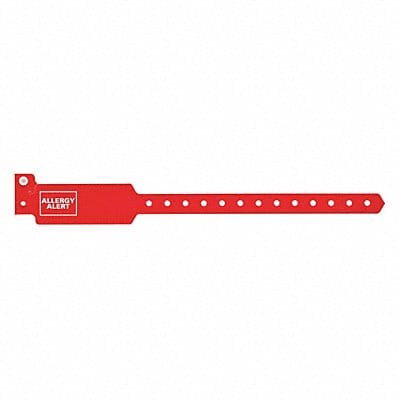 ID Wristband Red Allergy Alert PK500