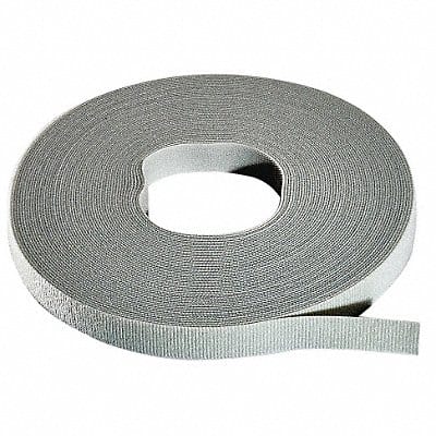 Hook-and-Loop Cable Tie Roll 75 ft Gray