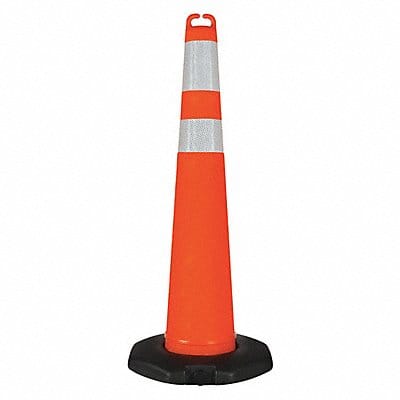 Traffic Cone Orange with Reflective Tape