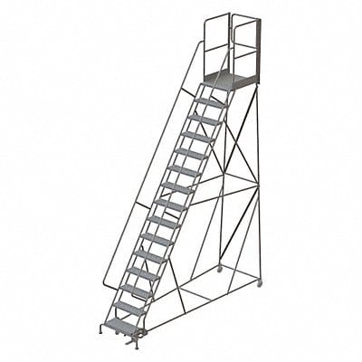 Rolling Ladder Steel 15 Steps Cap.450lb.