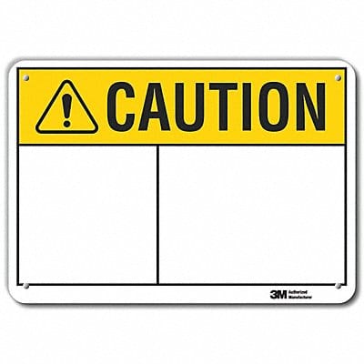 Caution Sign Blank 7 inx10 in Plastic