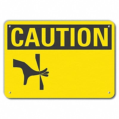 Caution Sign Blank 7 inx10 in Plastic