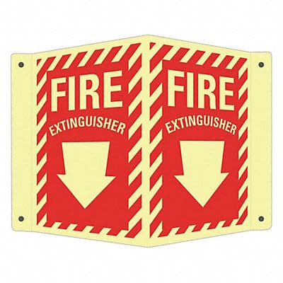 Fire Extinguisher Sign 6x7 1/2in Alumin