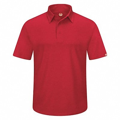 J2888 Short Sleeve Polo Sz M Red Polyester