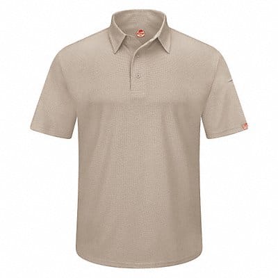 J2888 Short Sleeve Polo Sz 3XL Tan Polyester