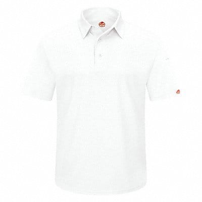 J2888 Short Sleeve Polo Sz 6XL White Polyester