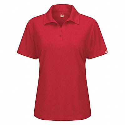 J2890 Short Sleeve Polo Womens XL Red Button