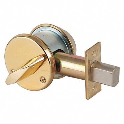 1-Cyl Deadbolt Standard Bright Brass