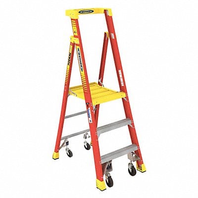 Podium Stepladder 3 ft Fiberglass 300 lb