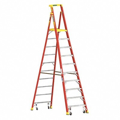 Podium Stepladder 10 ft Fiberglass 300lb