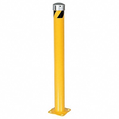 Bollard 48 in H Yellow Carbon Steel