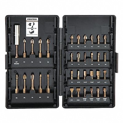 Screwdriver Bit Set 34 Pieces 1/4 Shank