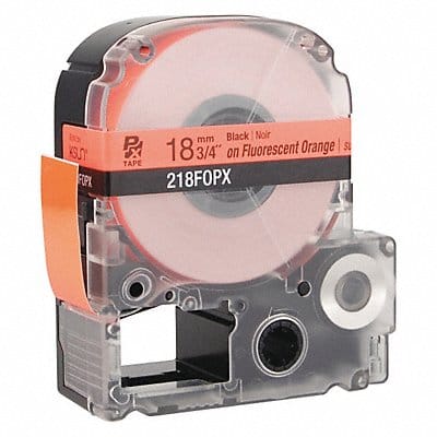 Cartridge Label Black/Fluorescent Orange