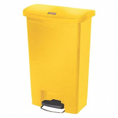 Trash Can Rectangular 13 gal Yellow