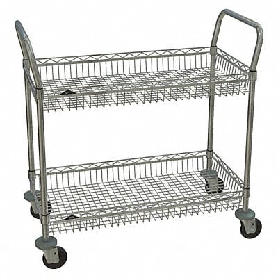 Wire Basket Cart Chrome 39in.H x 36in.L