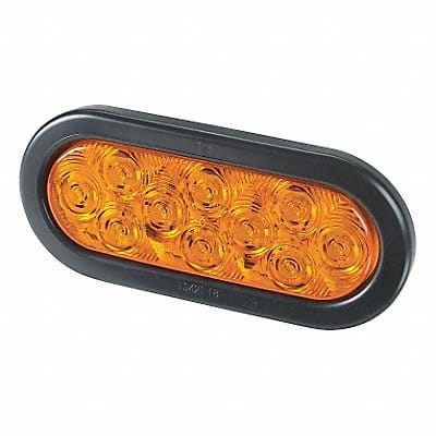 Flashing LED Light Oval Amber 6-3/8 L