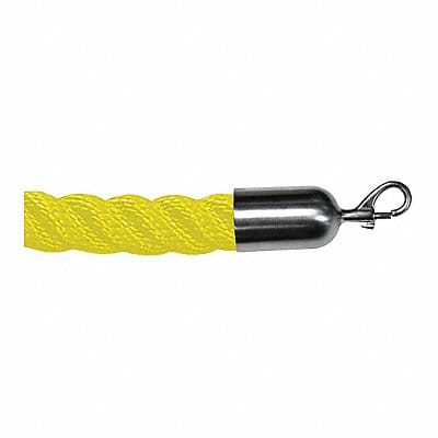 Barrier Rope 10 ft.L Satin Chrm Snap End