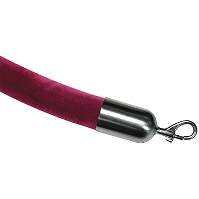 Barrier Rope Velour Maroon 3 ft L