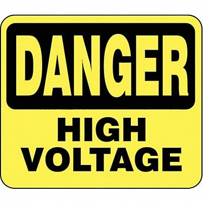 Acrylic Sign Yellow Danger High Voltage