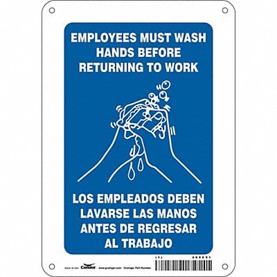 Safety Sign 10 in x 7 in Aluminum