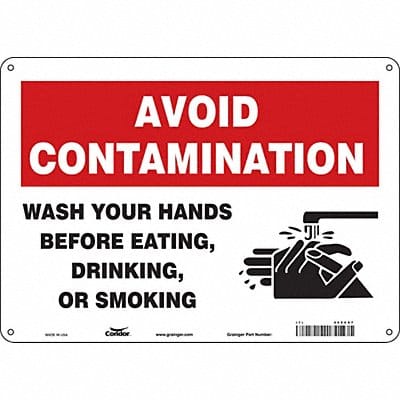 Safety Sign 10 in x 14 in Polyethylene