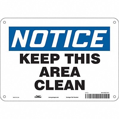 Safety Sign 7 in x 10 in Polyethylene