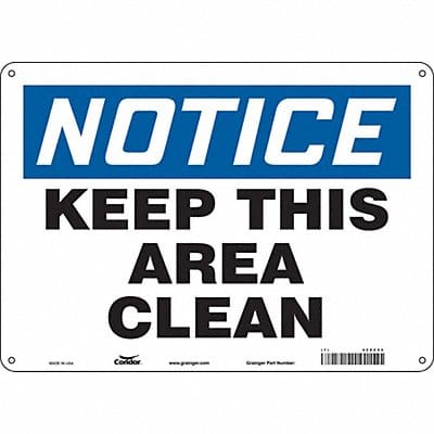 Safety Sign 10 in x 14 in Polyethylene